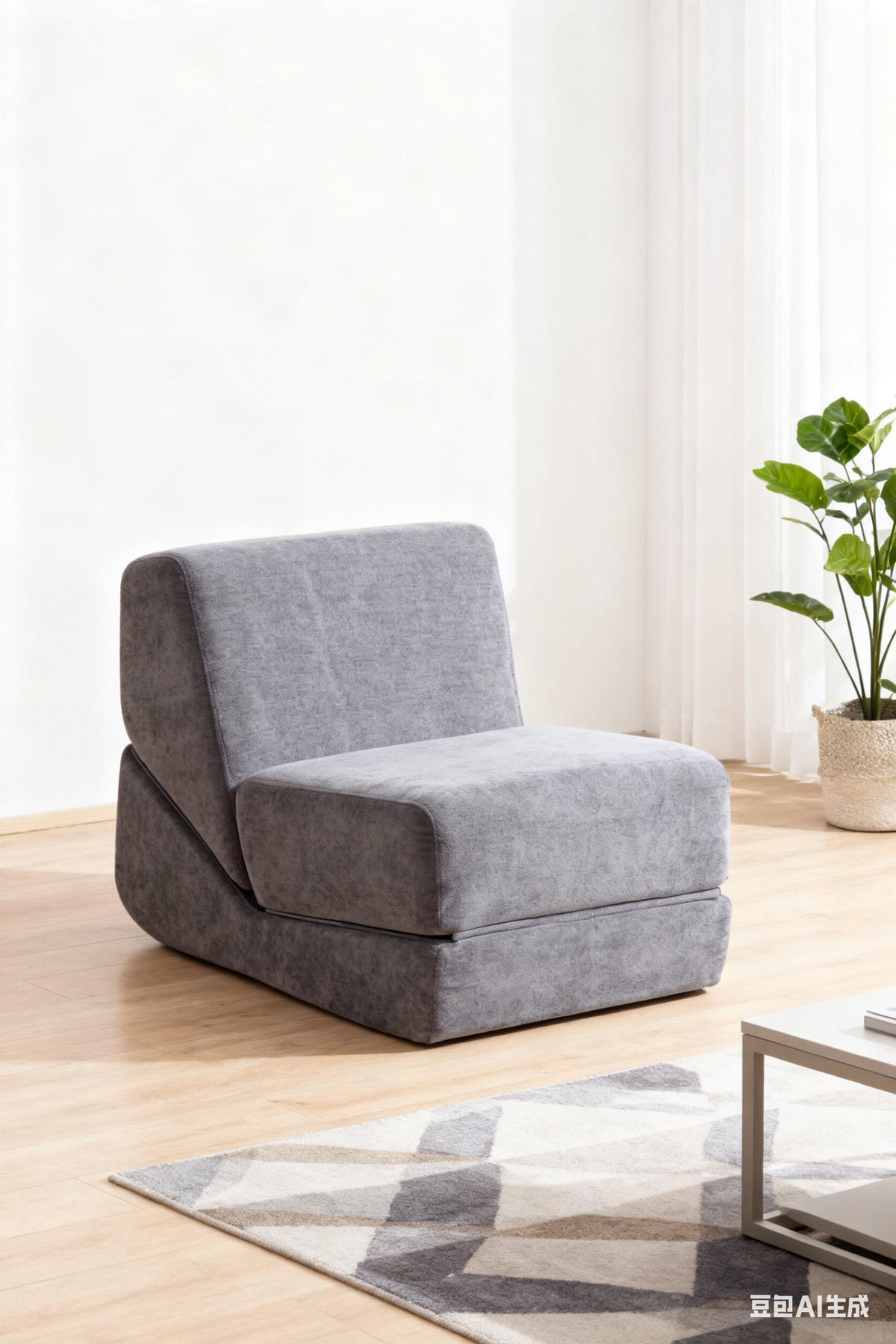 KLAPPBARES Schlafsofa Stoff mit 3-in-1-Funktion Grau 81/90,7/71 cm - Grau, Textil (90.7/71/81cm) - Redom