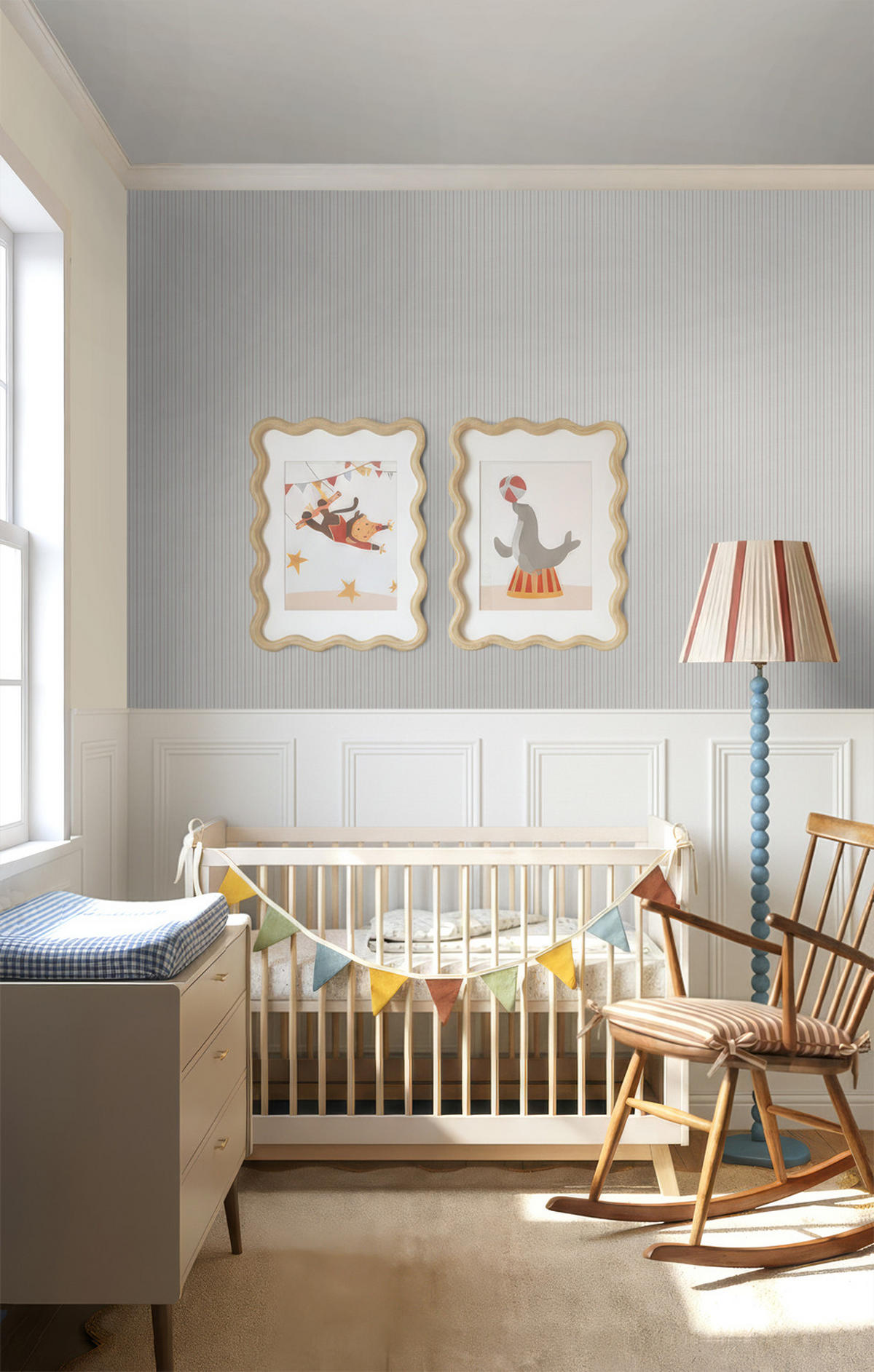 TAPETE Streifen 53 cm x 10.05 m - Beige, Papier (53/1000cm) - Sanders & Sanders