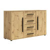 KOMMODE Maxivo Artisan Eiche - Schwarz/Eiche Artisan, Holzwerkstoff (150/87/40cm) - Bettso