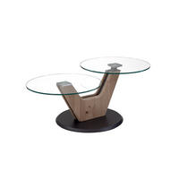 COUCHTISCH Cathe 110x60x45 höhenverstellbar Wildeiche Bianco/Klarglas - Braun, Glas (110/60/45cm) - 58aufmkessel