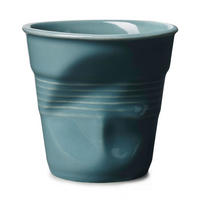 KNICKBECHER Cappuccino 0,18l Abyssblau - Pastellblau, Keramik (0.18L) - Revol Porcelaine France