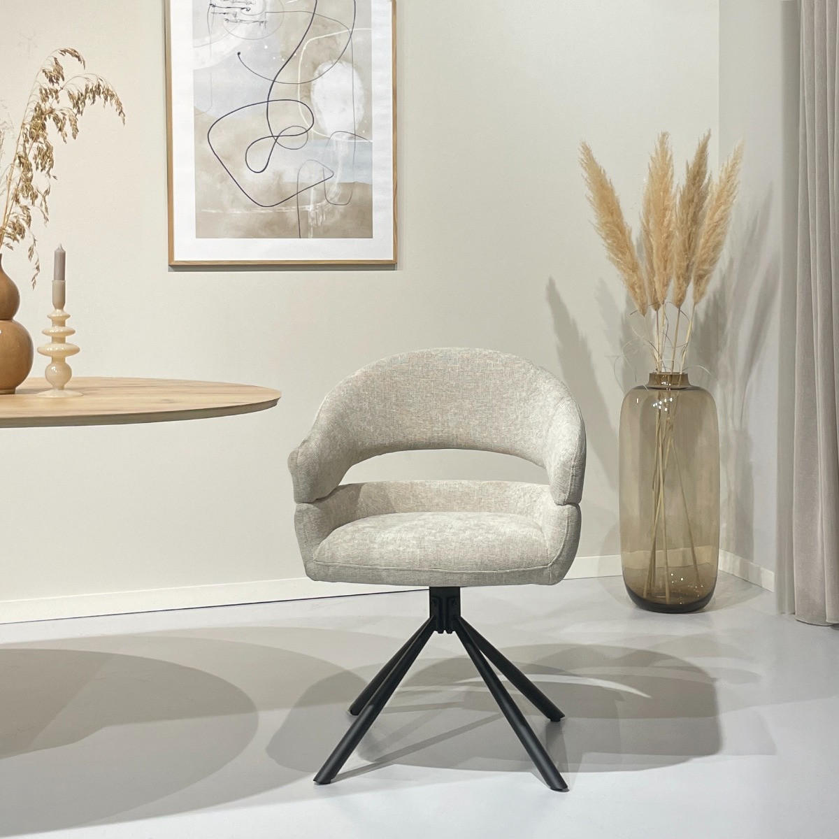 ESSZIMMERSTÜHLE Linn Beige 62/58/85 cm - Beige, Textil (58/85/62cm) - Livingfurn
