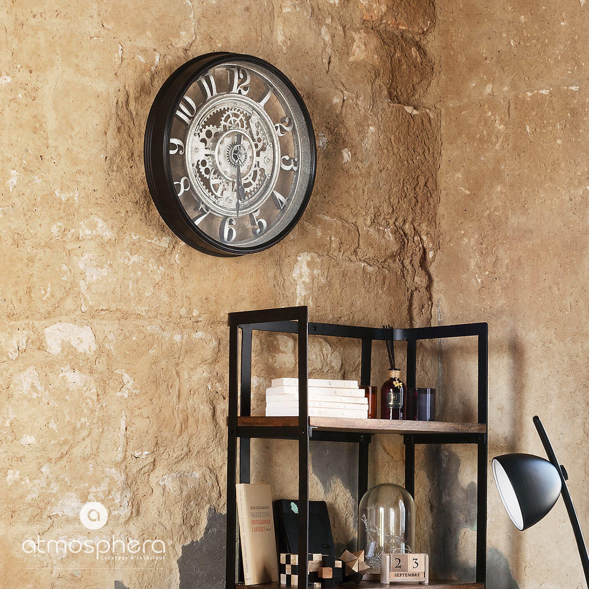 WANDUHR im Loft-Stil Meca 51/7,5/51 cm - Grau, Kunststoff (7.5/51/51cm) - Atmosphera Createur d´interieur