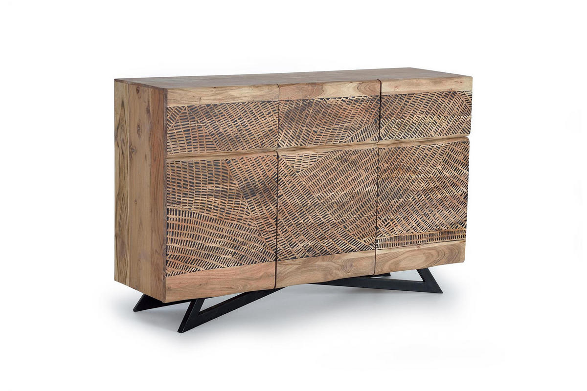 SIDEBOARD aus Akazienholz - Braun, Holz (40/90/140cm) - Giner y Colomer