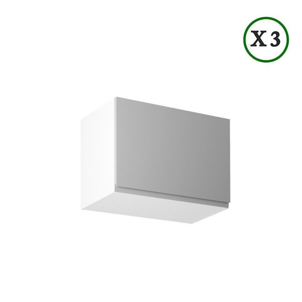 WINKELKÜCHE 300 x 210 cm - Aspen K31- M300 R - in Grau/Hochglanz - Grau, Holz/Holzwerkstoff (300/212/240cm)