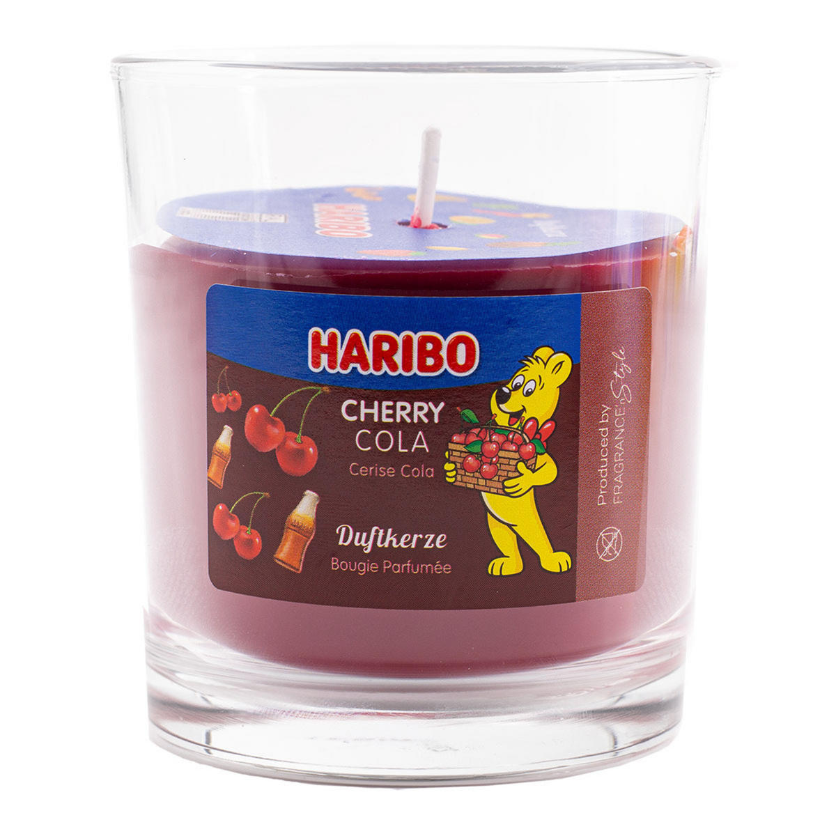 DUFTKERZE Haribo - Rot, Naturmaterialien/Glas (8.5cm)