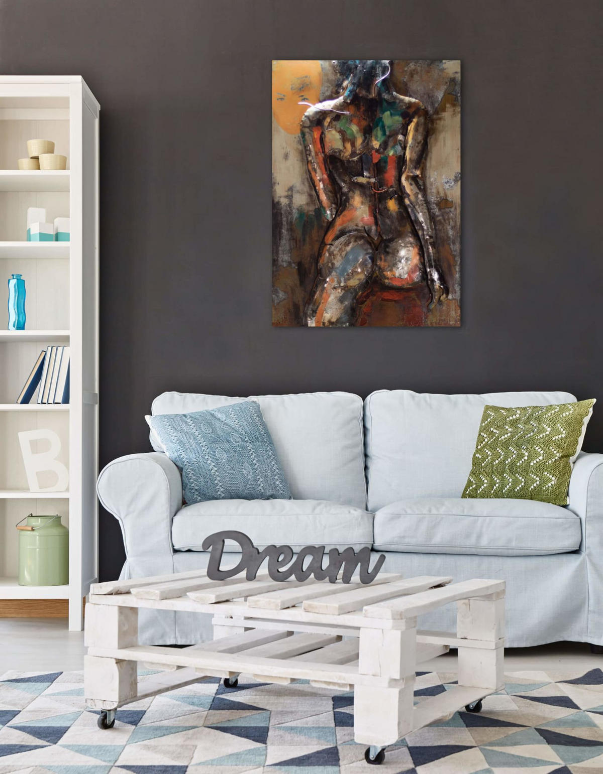 METALLBILD Bunt 100/70 cm - Multicolor, Metall (6.5/70cm) - KUNSTLOFT