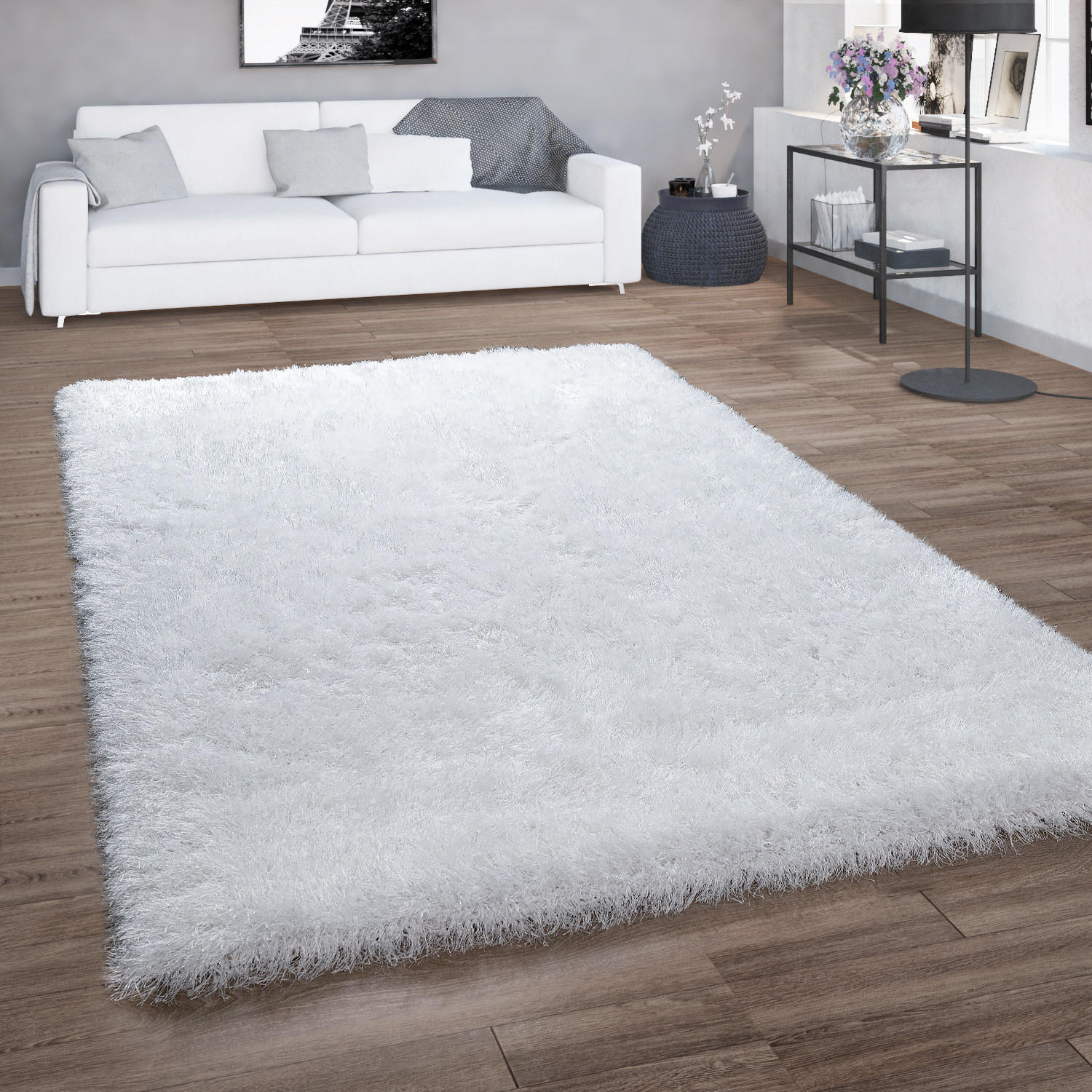 HOCHFLORTEPPICH 140/200 cm Pieza 685 - Weiß, Textil (140/200cm) - Paco Home