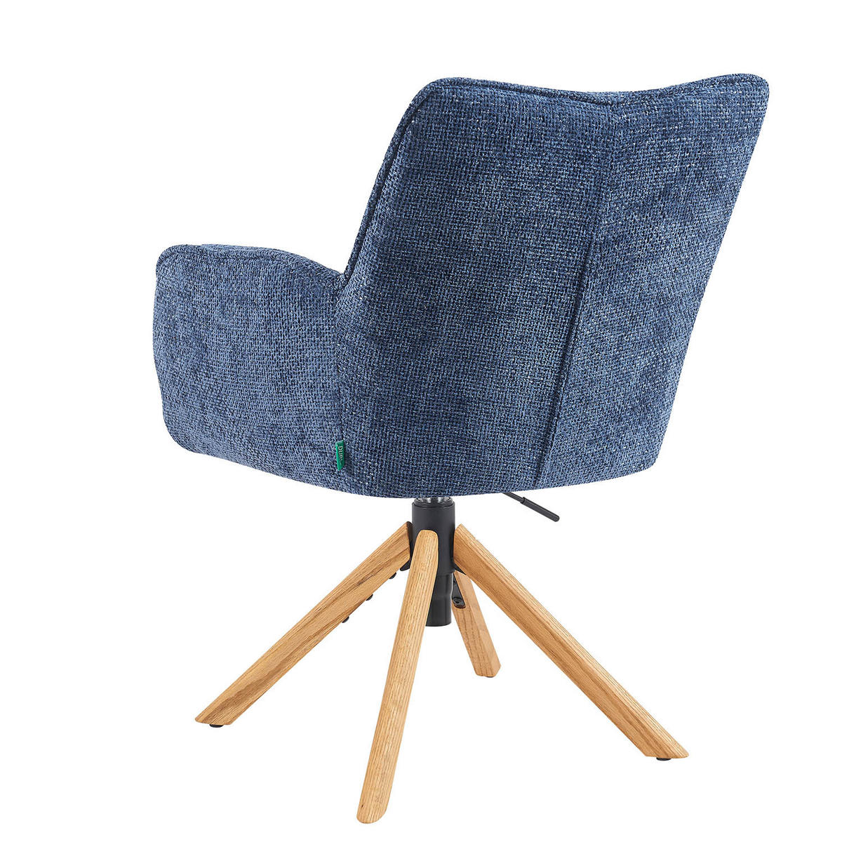 BÜROSTUHL Mika-Keno - Honigeiche/Blau, Eichenholz/Holz (59/85/66cm) - DUBI Möbel