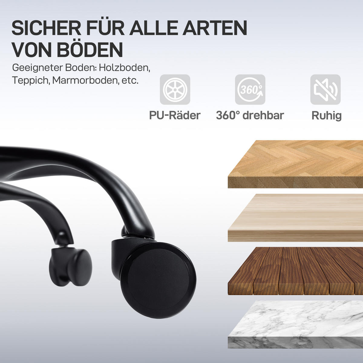 DREHSTUHL DE-05252 Netzstoff, Lendenstütze & verstellbare Kopfstütze - Schwarz, Kunststoff (73/128/75cm) - ComfortXL