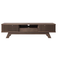 TV Lowboard 150x35x44 cm, 1 Schublade, 2 Türen, Holz - Braun, Holz (150/44/35cm)