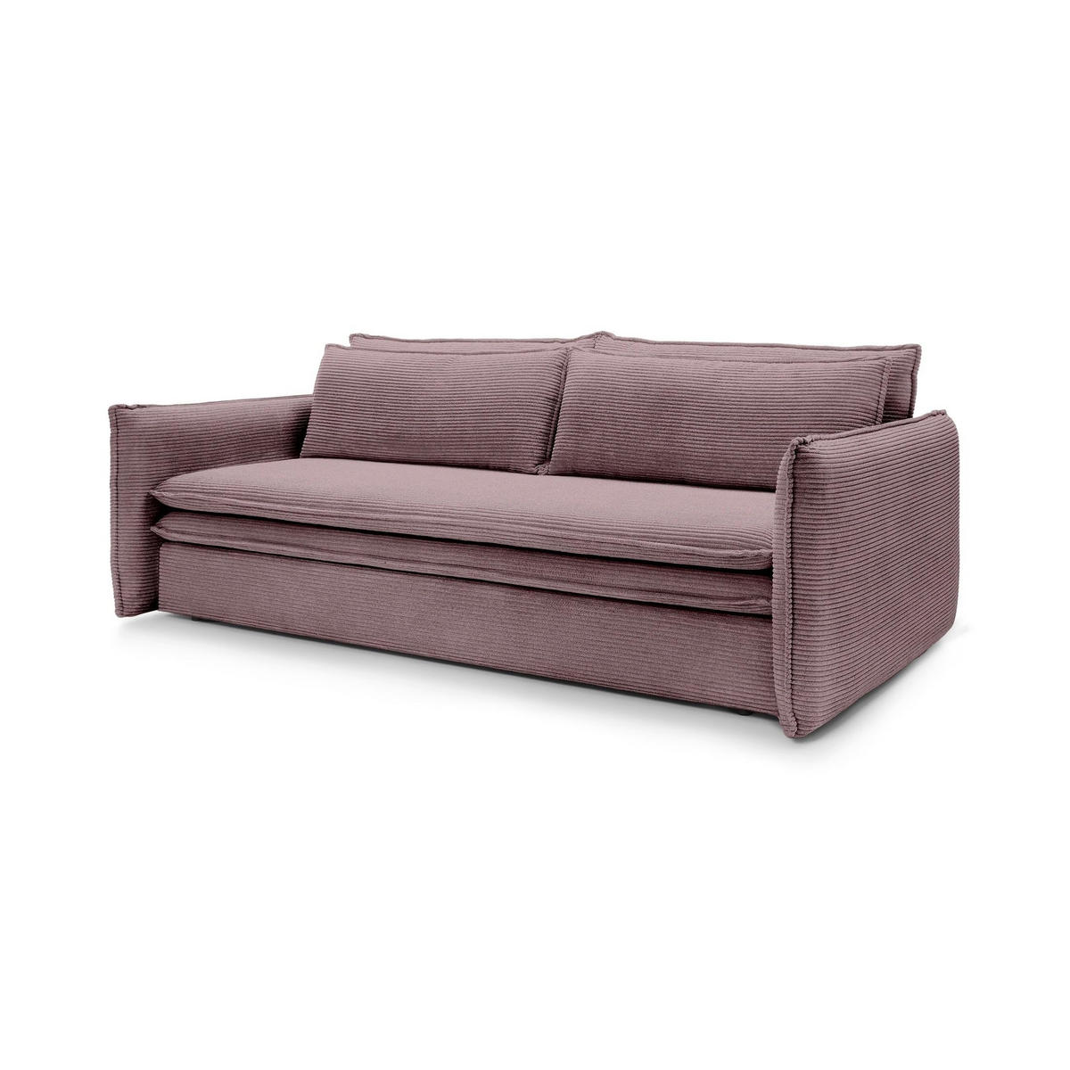 SOFA Lily Rosa - Rosa, Textil (240/82/95cm) - Pillovely
