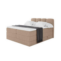 BOXBETT mit Matratze H3|H4 - NINA KING - 160x200 cm - Dunkelbeige - Cappuccino, Holzwerkstoff (160/200cm) - ALTDECOR