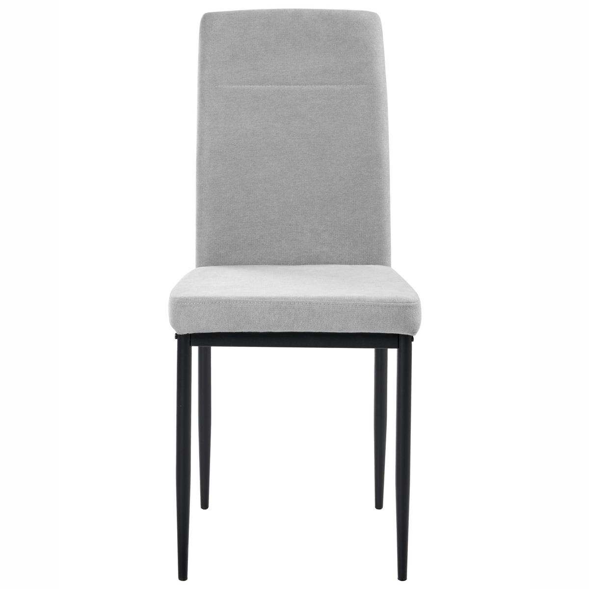 ESSZIMMERSTUHL 4er-Set Grau Riner - Schwarz/Grau, Textil (42/94/50cm) - Beliani