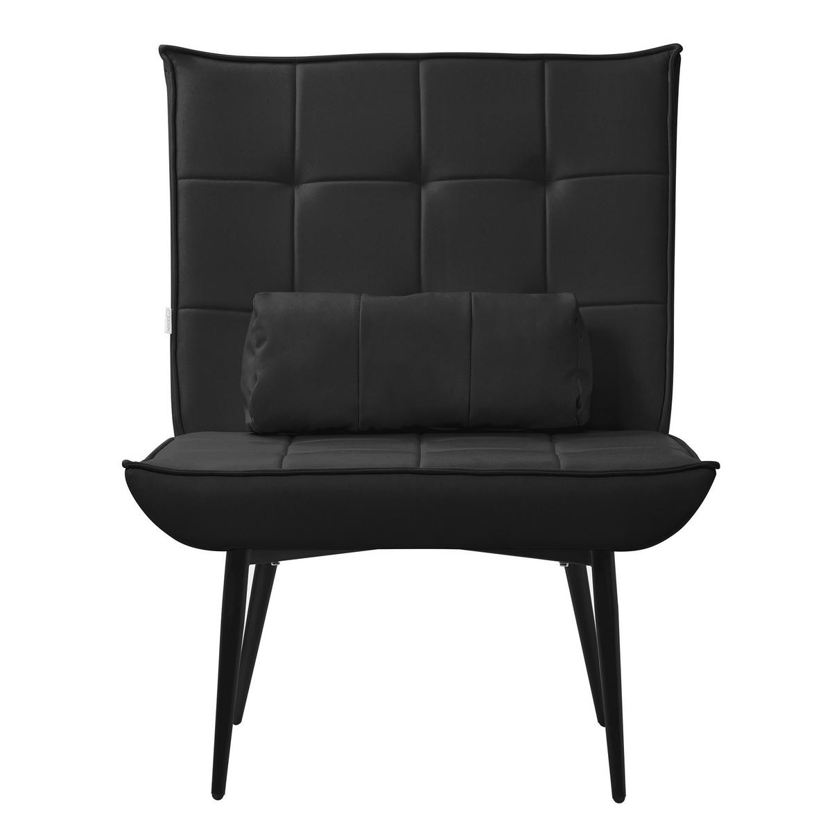 RELAXSESSEL Schwarz - Schwarz, Metall (97/100/79cm) - ML-DESIGN