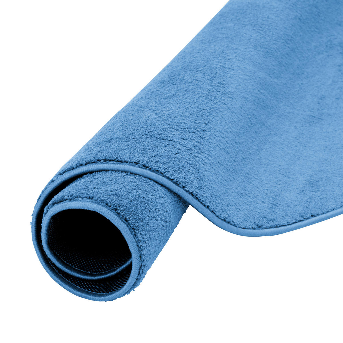 LUXUS SUPER SOFT HOCHFLOR LANGFLOR TEPPICH DELUXE RUND - Blau, Textil (200/200cm) - Snapstyle