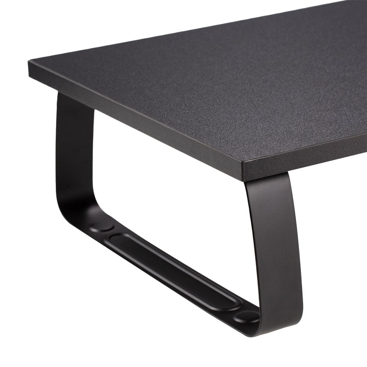 MONITORSTÄNDER STANFORD - Schwarz, Holzwerkstoff/Metall (26/60/12cm) - IDIMEX