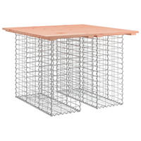 GARTENBANK Gabionen TELLE 100x102x72 cm Massivholz Douglasie, 30 cm Gabionenbreite - Silberfarben, Metall (100/72/102cm) - DELUKE