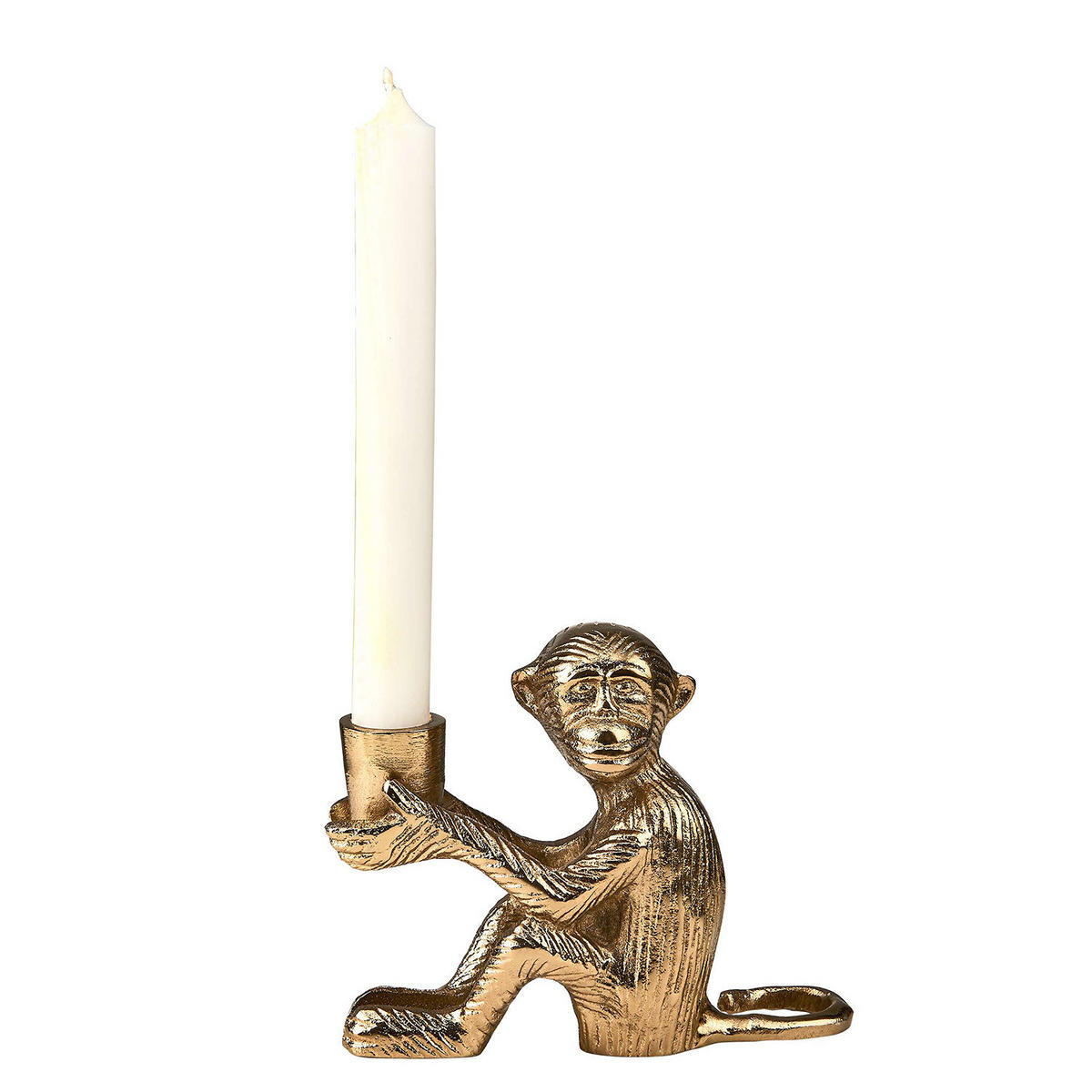 KERZENHALTER Le Singe - Goldfarben, Metall (6/13/16cm) - Butlers