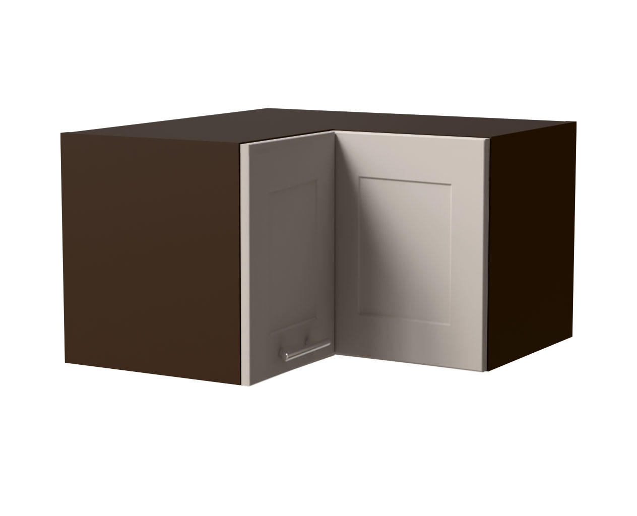 ECKHÄNGESCHRANK Oslo W12/60/36 Lava / Kaschmir Matt 60 / 60 / 36cm - Kaschmir/Dunkelgrau, Holz/Holzwerkstoff (60/36/60cm) - Feldmann-Wohnen