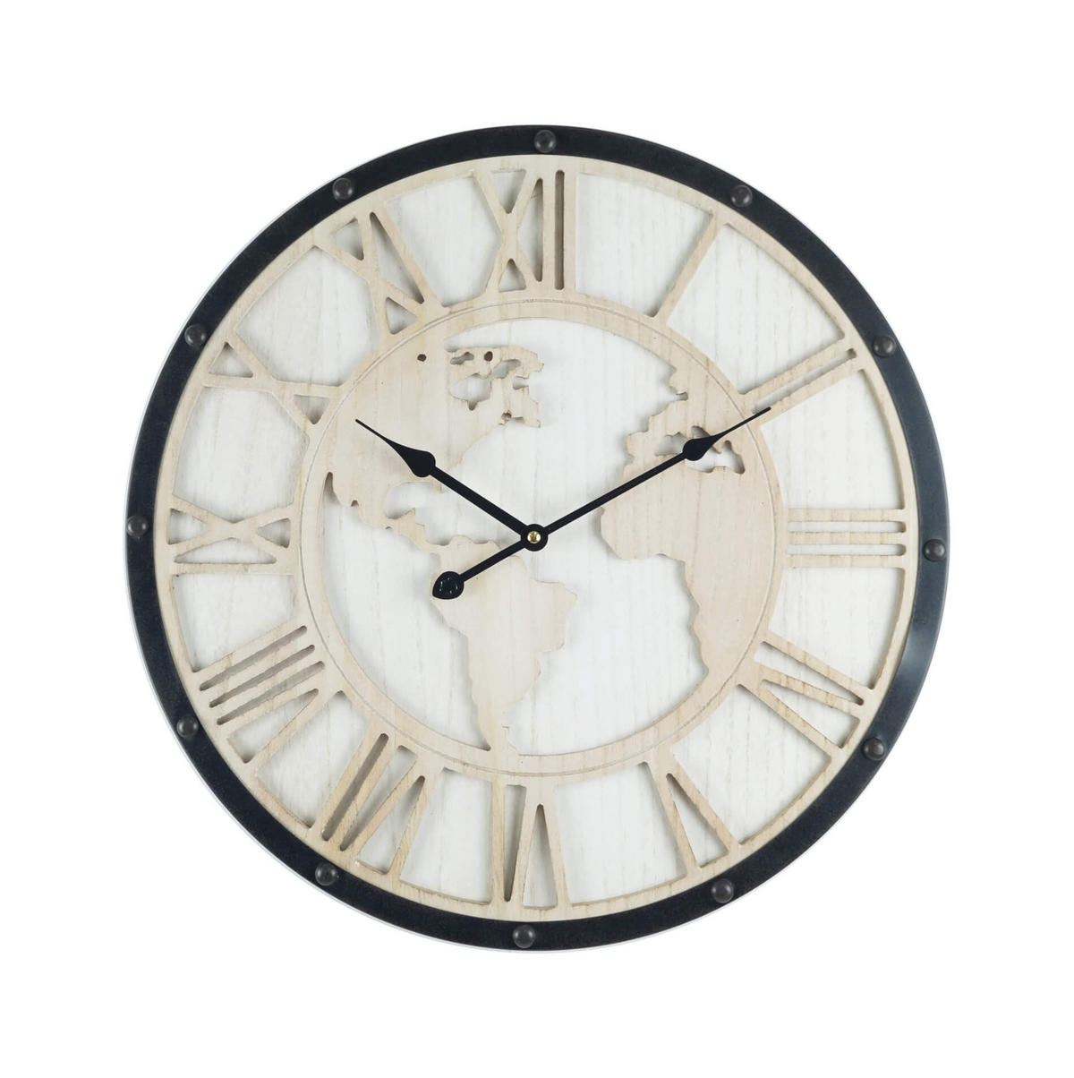 WANDUHR Weiß 5/50/50 cm - Weiß, Holzwerkstoff (5/50/50cm) - Mobili Rebecca