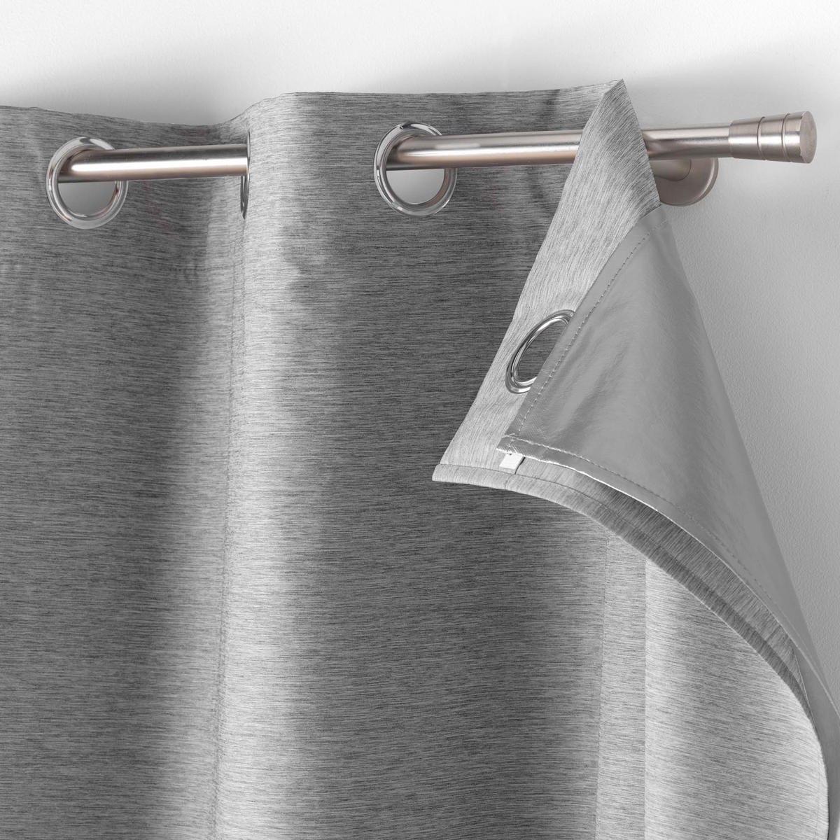 VERDUNKELUNGSVORHANG mit Ösen 140/260 cm - Dunkelgrau, Textil (140/260cm) - Douceur d´intérieur