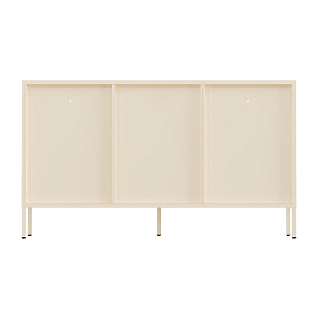SIDEBOARD 140 cm, Ekru - Weiß, Metall (35/80/140cm) - Oviala
