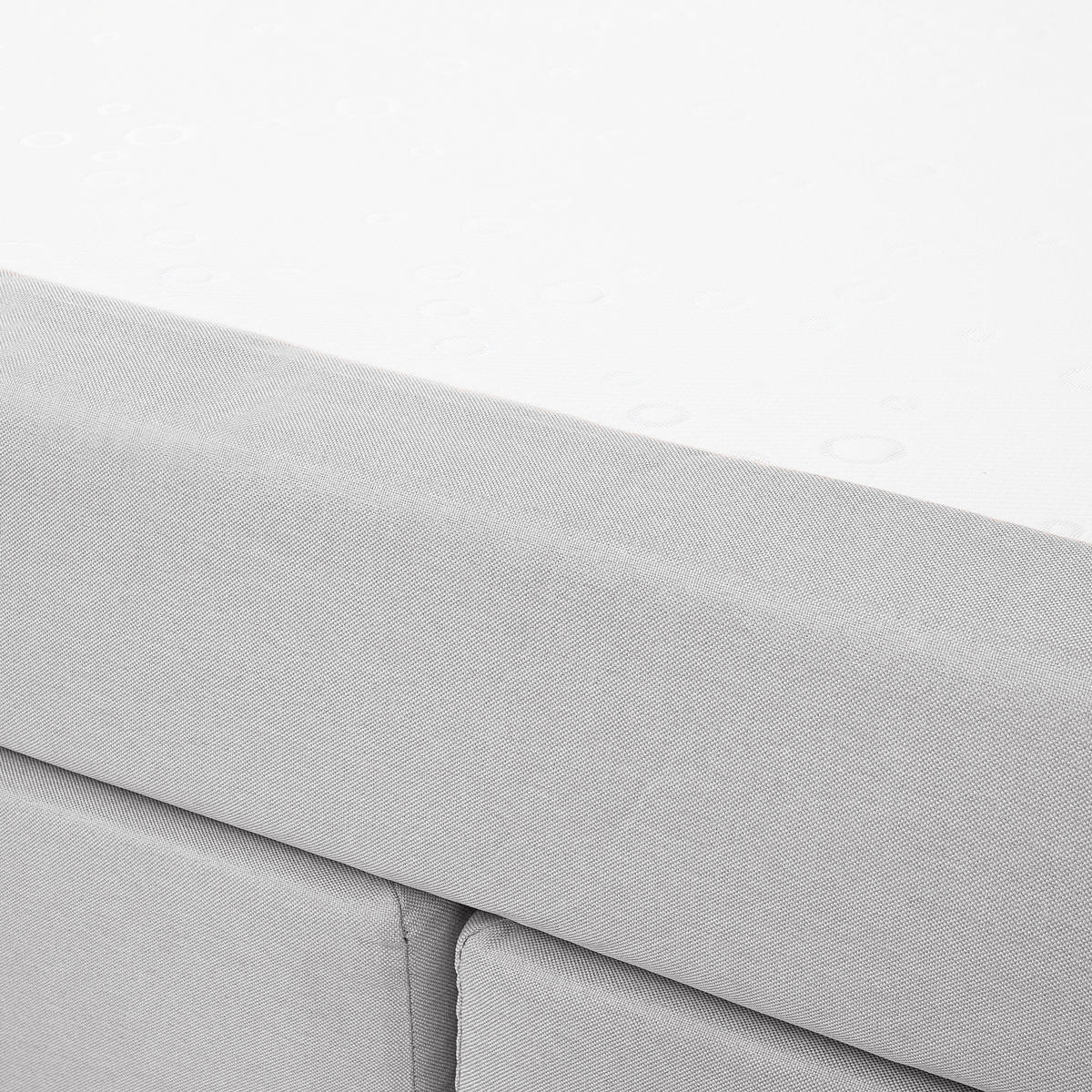 BOXSPRINGBETT 180/200cm Hellgrau Admiral - Hellgrau, Textil (180/200cm) - Beliani
