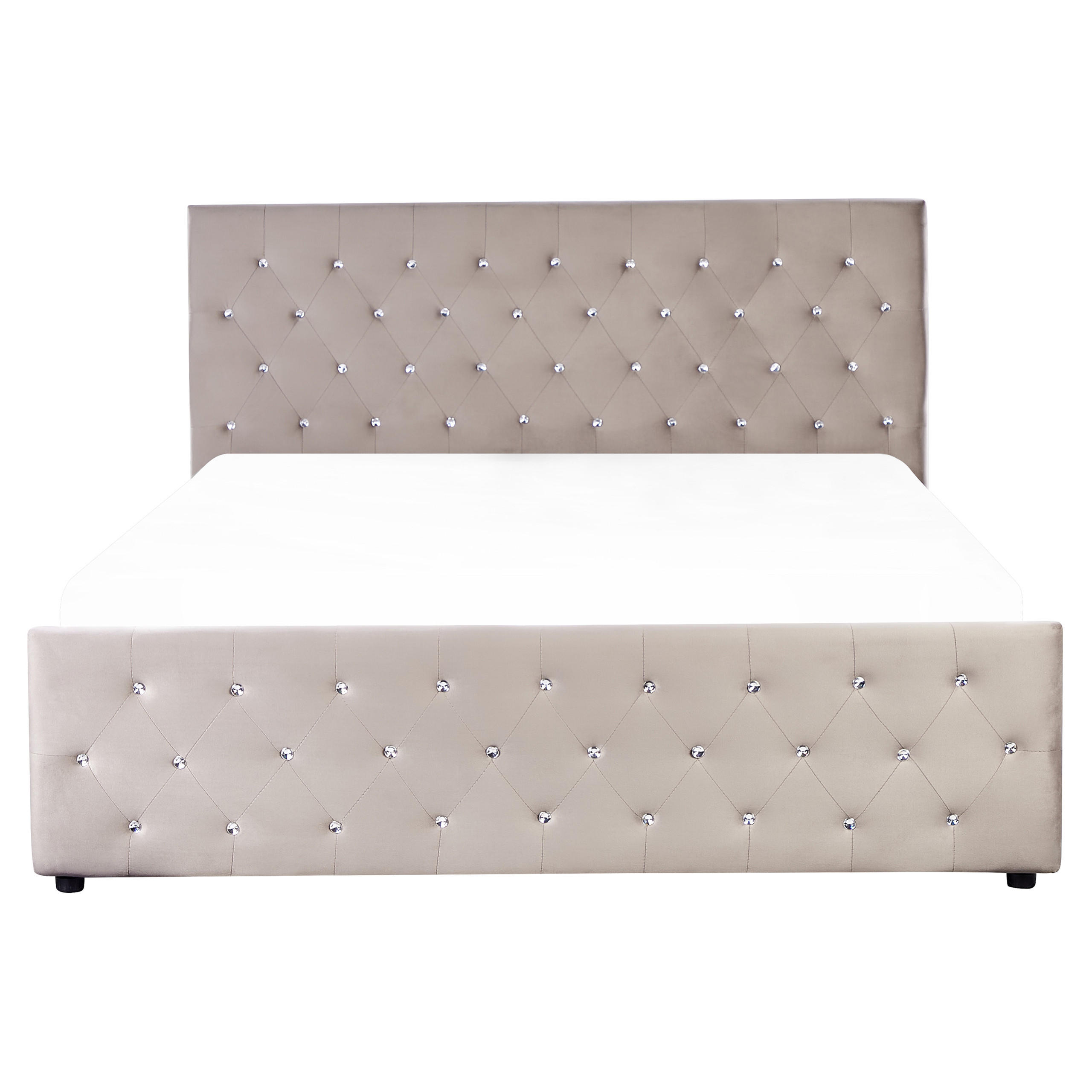 Beliani Bett Taupe 160x200 cm