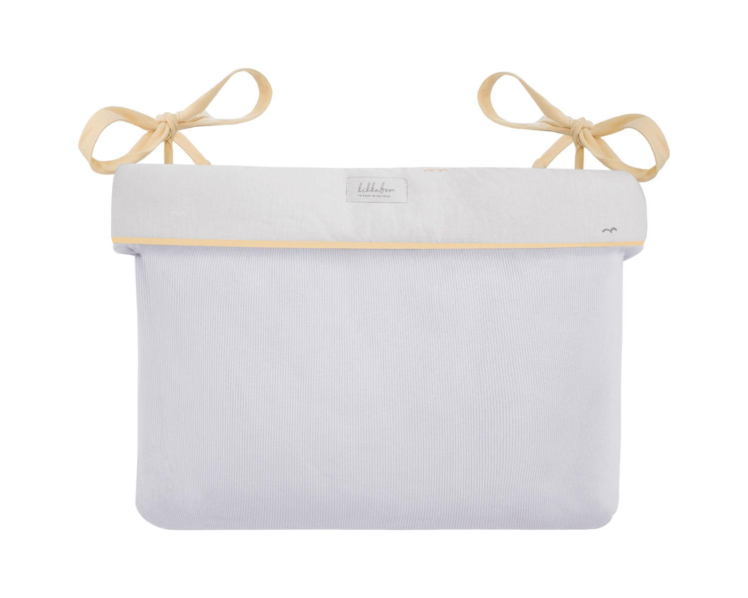 WICKELTASCHE 311080600 beige Baumwolle, Stickereien, Bindebänder, 33 x 23 x 8 cm, Aufbewahrungskorb - Beige, Textil (35/7/42cm) - Kikka boo
