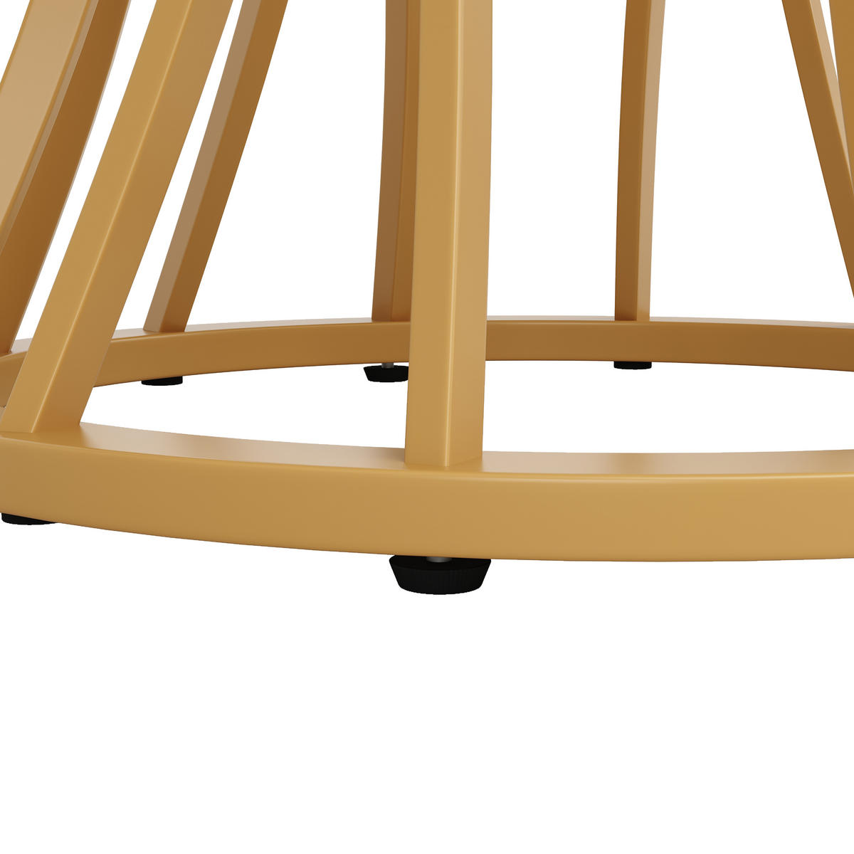 RUNDER ESSTISCH Gold-coloured 80/80/76 cm - Goldfarben, Holz (80/80/76cm) - Urban Meuble