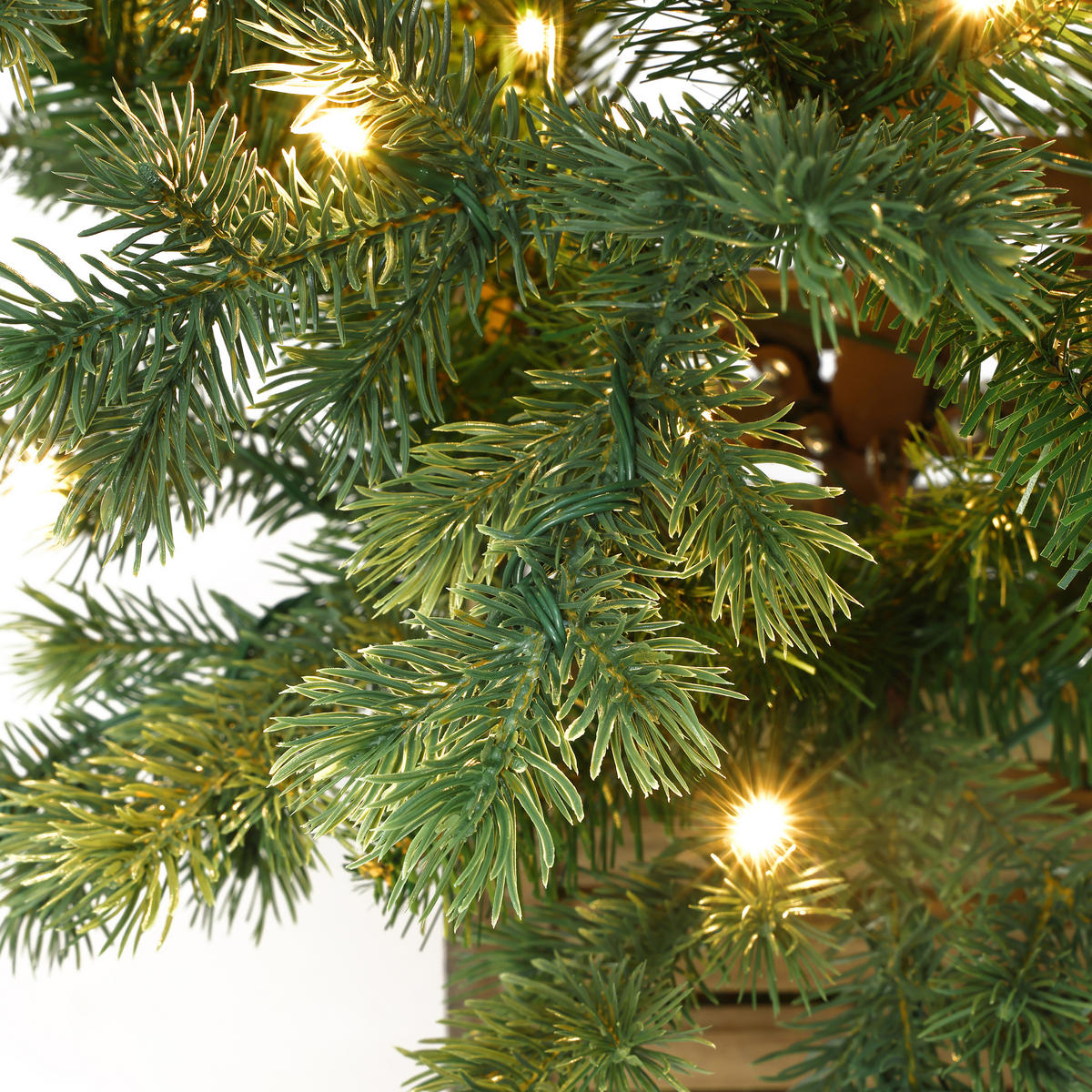 WEIHNACHTSBAUM 120 cm mit Beleuchtung, 537 PE-/PVC-Spitzen, 100 LEDs - Grün, Kunststoff (120cm) - Hometopia