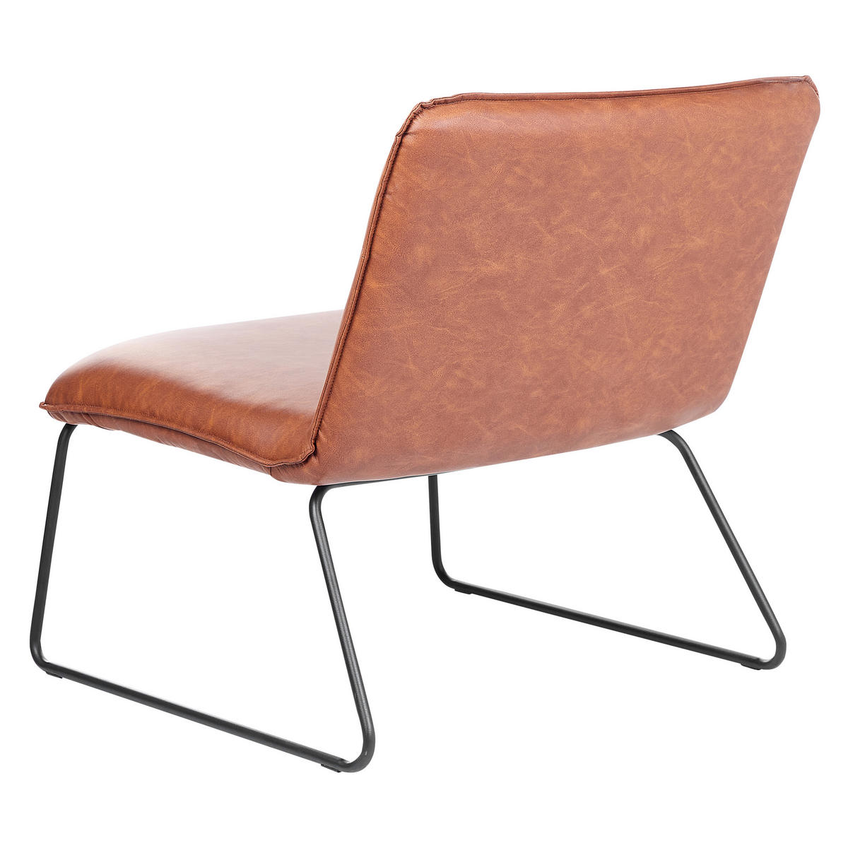SESSEL Kunstleder Braun Cotulla - Braun, Textil/Metall (72/78/77cm) - Beliani