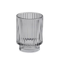 ZAHNPUTZBECHER Ryflos Grau - Grau, Glas (7/9.7/7cm) - home&you