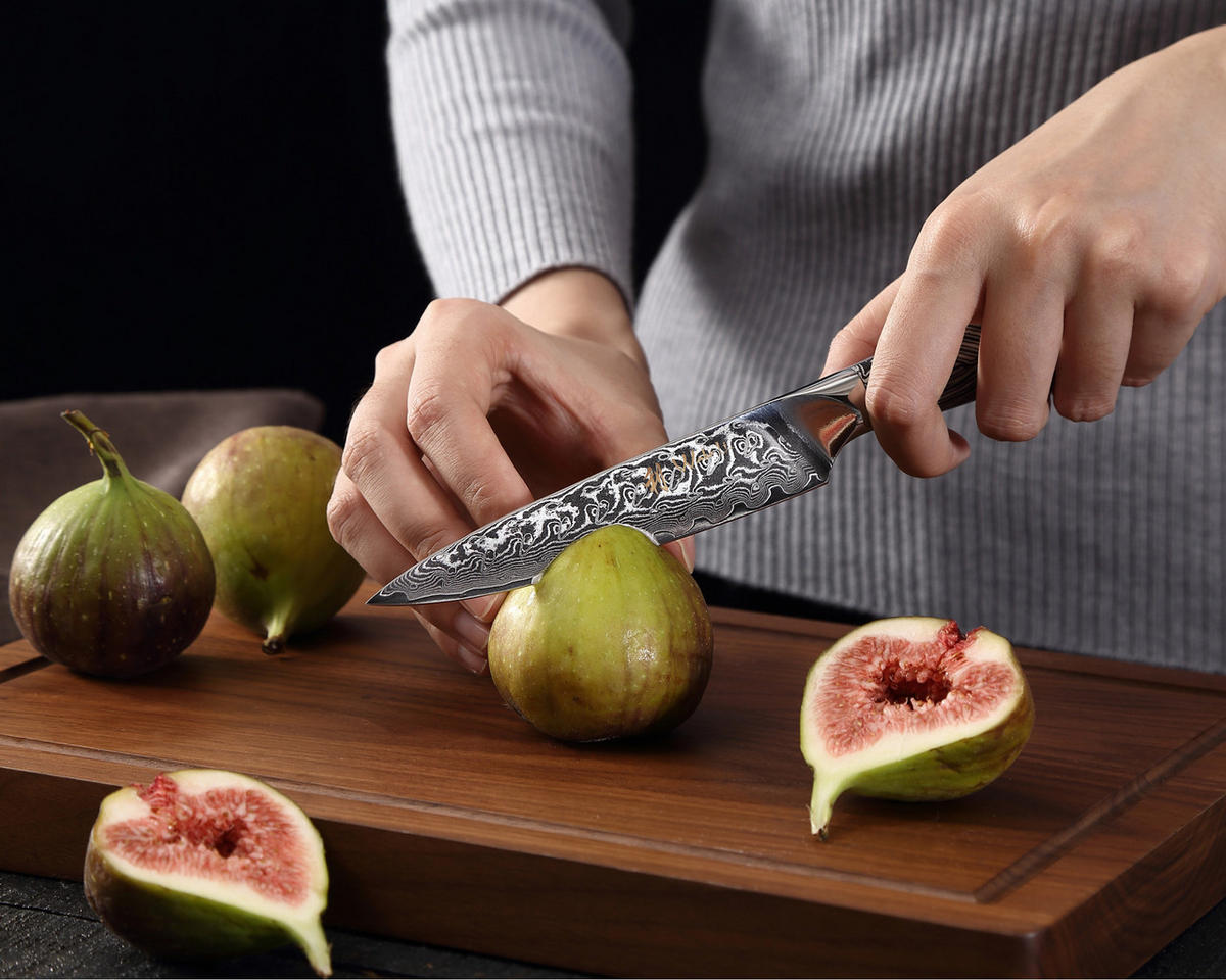 MESSER-SET 6-TEILIG 9–20 cm - Schwarz, Holz/Metall (1/1/1cm) - Wakoli