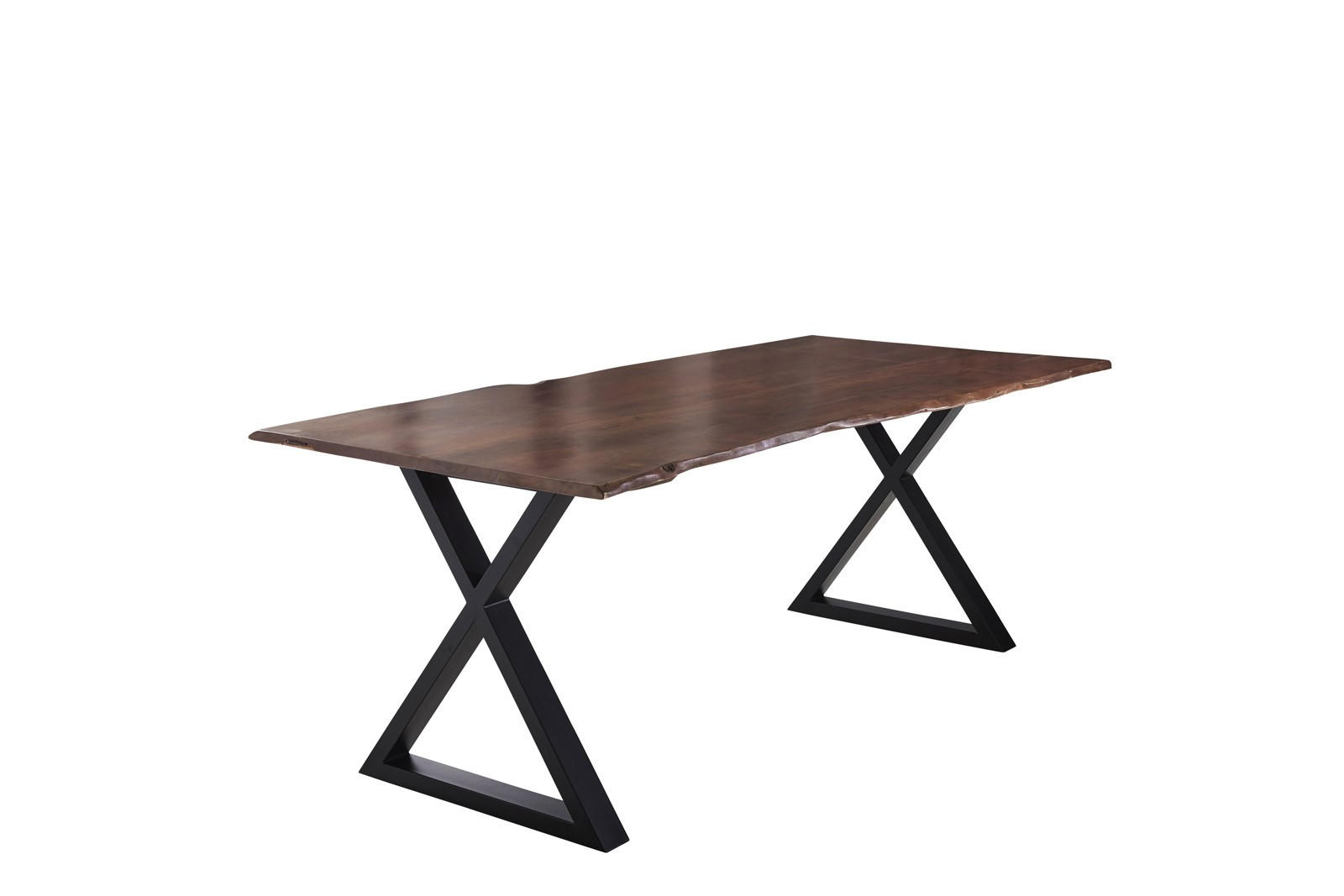 ESSTISCH LUBIN - Schwarz/Braun, Holz/Metall (100/240/77cm) - SAM