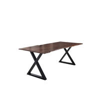 ESSTISCH LUBIN - Schwarz/Braun, Holz/Metall (100/240/77cm) - SAM