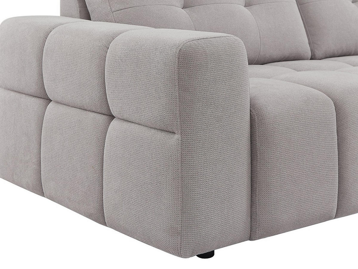 SOFA - 3 Personen - stoff - hellgrau Sopelana - Hellgrau, Kunststoff/Textil (220/78/100cm) - Vente-Unique