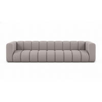 COUCH, Fünfsitzer-Sofa Grand, Veloursstoff Salvador, Grau - Grau, Holz (314/70/87cm) - Kaiser Möbel