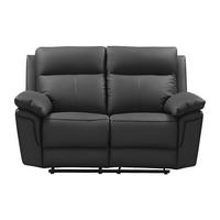 RELAXSOFA - 2 Personen - leder - schwarz Pakita - Schwarz, Leder (153/102/92cm) - Vente-Unique