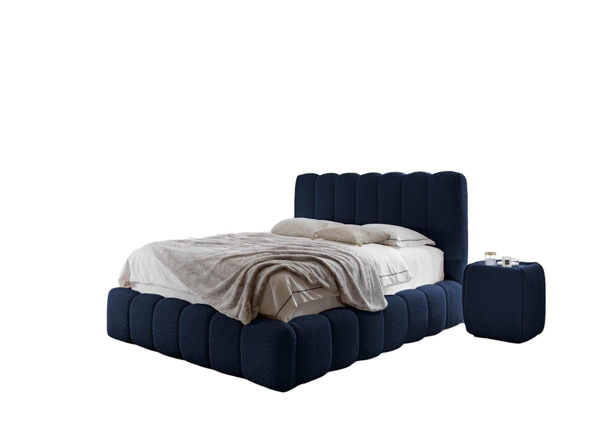 POLSTERBETT Carson In Catch Me Set.4 - Dunkelblau, Holzwerkstoff/Textil (120/200cm) - Fun Möbel
