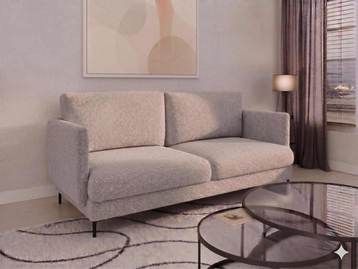SOFA Helmer 3-sitzer In Stoff Baloo - Grau, Holzwerkstoff/Textil (226/95/95cm) - Fun Möbel