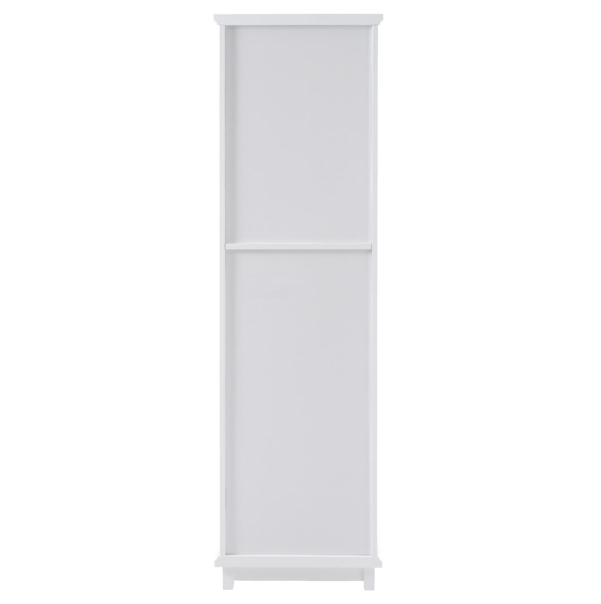 BADEZIMMERSCHRANK mit Glastür 45 x 36 x 160 cm Weiß - Weiß, Glas (36/160/45cm) - Beauniv