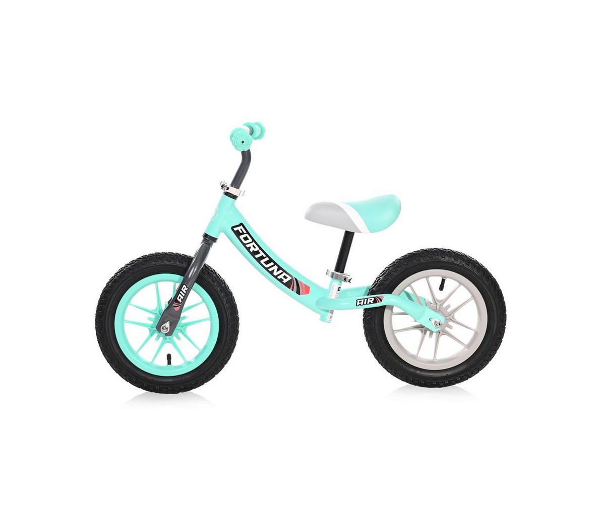 LAUFRAD Fortuna 12 Zoll türkis leuchtende Felgen, Lenker verstellbar - Türkis, Metall (82/40/54cm) - Lorelli