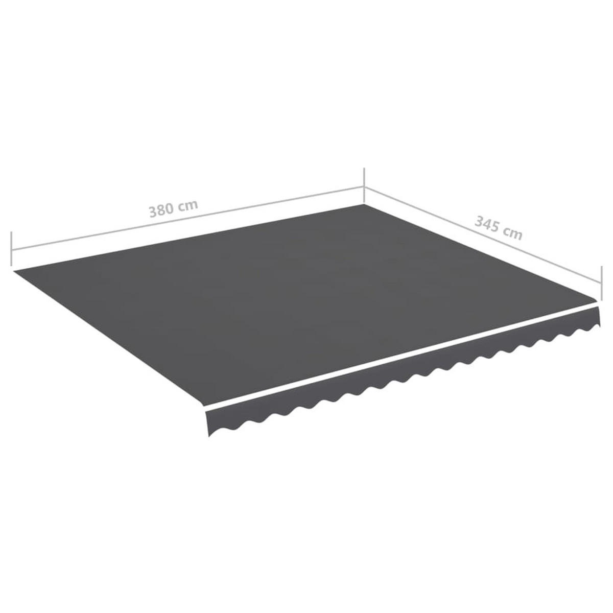 MARKISENBESPANNUNG Anthrazit 4/3,5 M - Anthrazit, Textil (345/1/380cm) - vidaXL