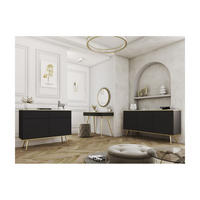 WOHNZIMMER Set 3-tlg. – Oro System – Schwarz – WZ-SET0178 - Schwarz, Holzwerkstoff (107/85/39cm) - hi-markt