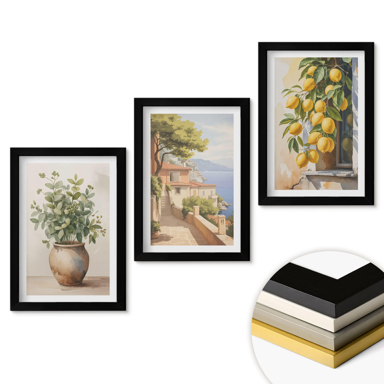 ArtPrintCave Wandbilder Schwarz 20x30 cm