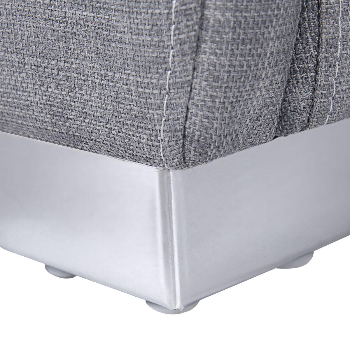 POLSTERBETT 140/200cm Grau Paris - Grau, Textil (140/200cm) - Beliani