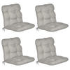 NIEDERLEHNERAUFLAGE Flair NL 100/50/8cm Hellgrau (4tlg) - Hellgrau, Textil (50/8/100cm) - Beautissu 