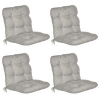 NIEDERLEHNERAUFLAGE Flair NL 100/50/8cm Hellgrau (4tlg) - Hellgrau, Textil (50/8/100cm) - Beautissu 